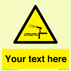 Custom warning water cannon